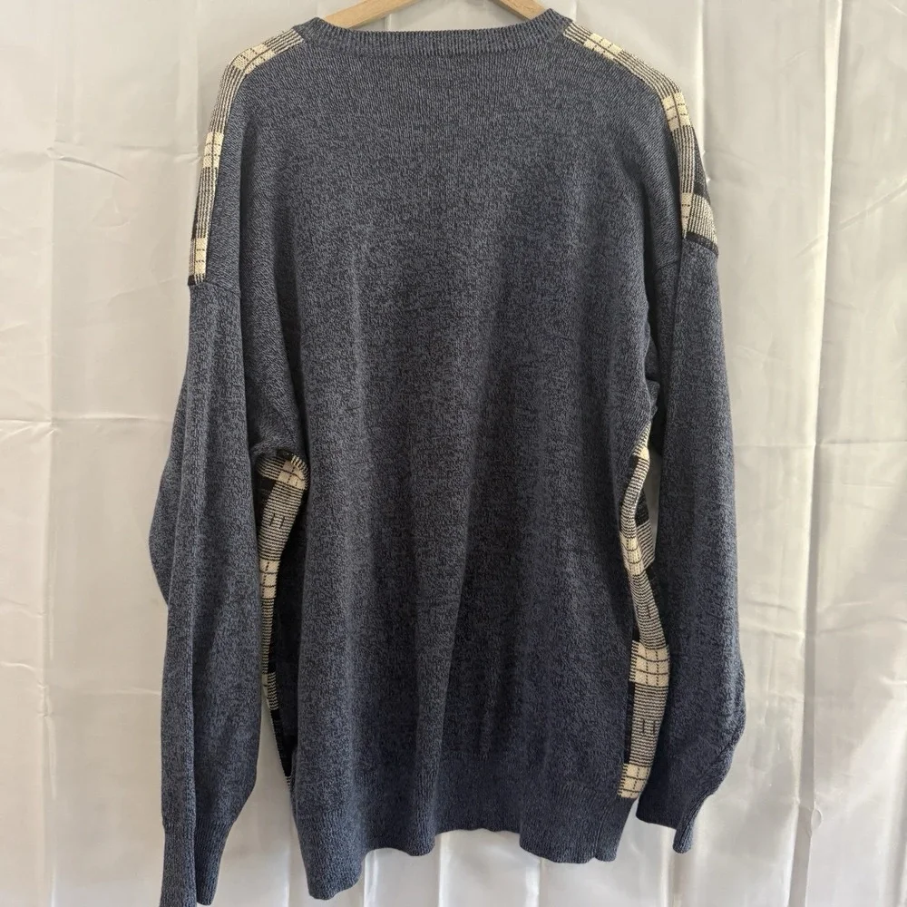 Vtg Slazenger‎ Mens Sweater Blue Plaid El Paso Country Club Golf XXL Old Money